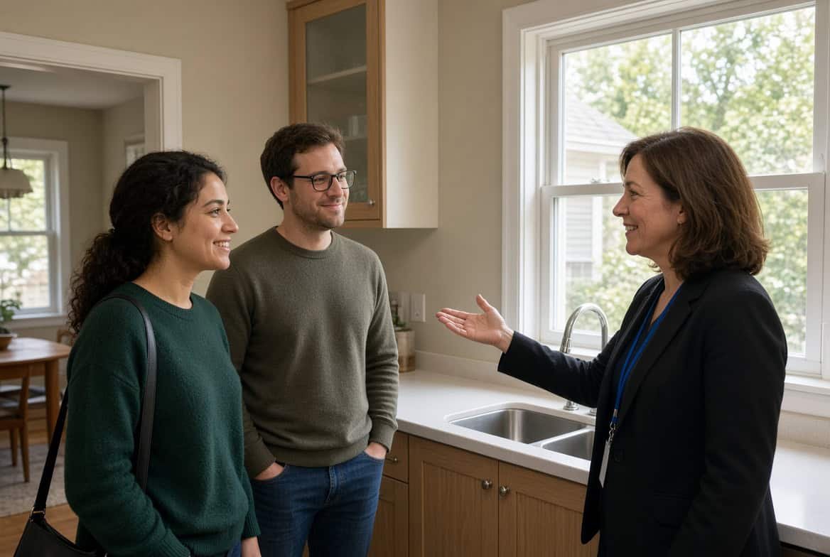 Michigan homeowners meeting with real estate advisor for confidential exit evaluation
